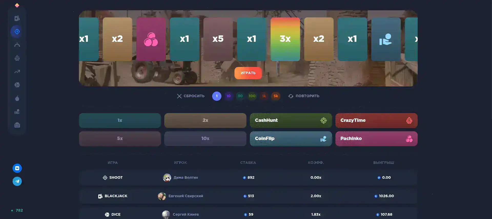 Пример выигрыша игрока, несколько слотов и крупный приз зарегистрирован на акции